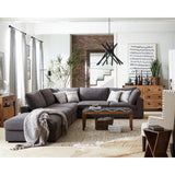 Serene Charcoal Upholstered 6-Piece Modular Sectional