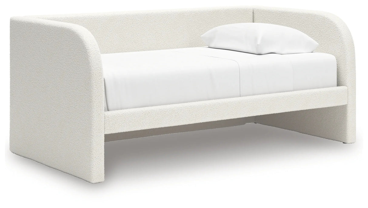 Arloster Tan/White Twin Upholstered Day Bed