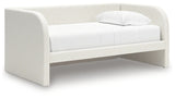 Arloster Tan/White Twin Upholstered Day Bed