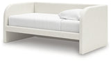 Arloster Tan/White Twin Upholstered Day Bed