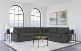 Collins Dark Gray 5-Piece Modular Power Reclining Sectional