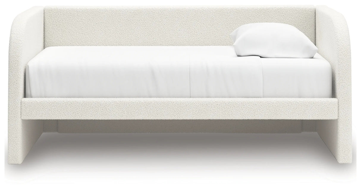 Arloster Tan/White Twin Upholstered Day Bed