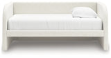 Arloster Tan/White Twin Upholstered Day Bed