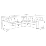 Ashford Greige Chenille Upholstered Sleeper Sectional Sofa