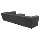 Sunny Dark Charcoal Upholstered 6-Piece Modular Sectional