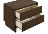 Glenwood Warm Brown 2-Drawer Nightstand