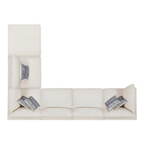 Serene Beige 6-Piece Upholstered Modular Sectional