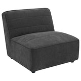 Sunny Dark Charcoal Upholstered 6-Piece Modular Sectional