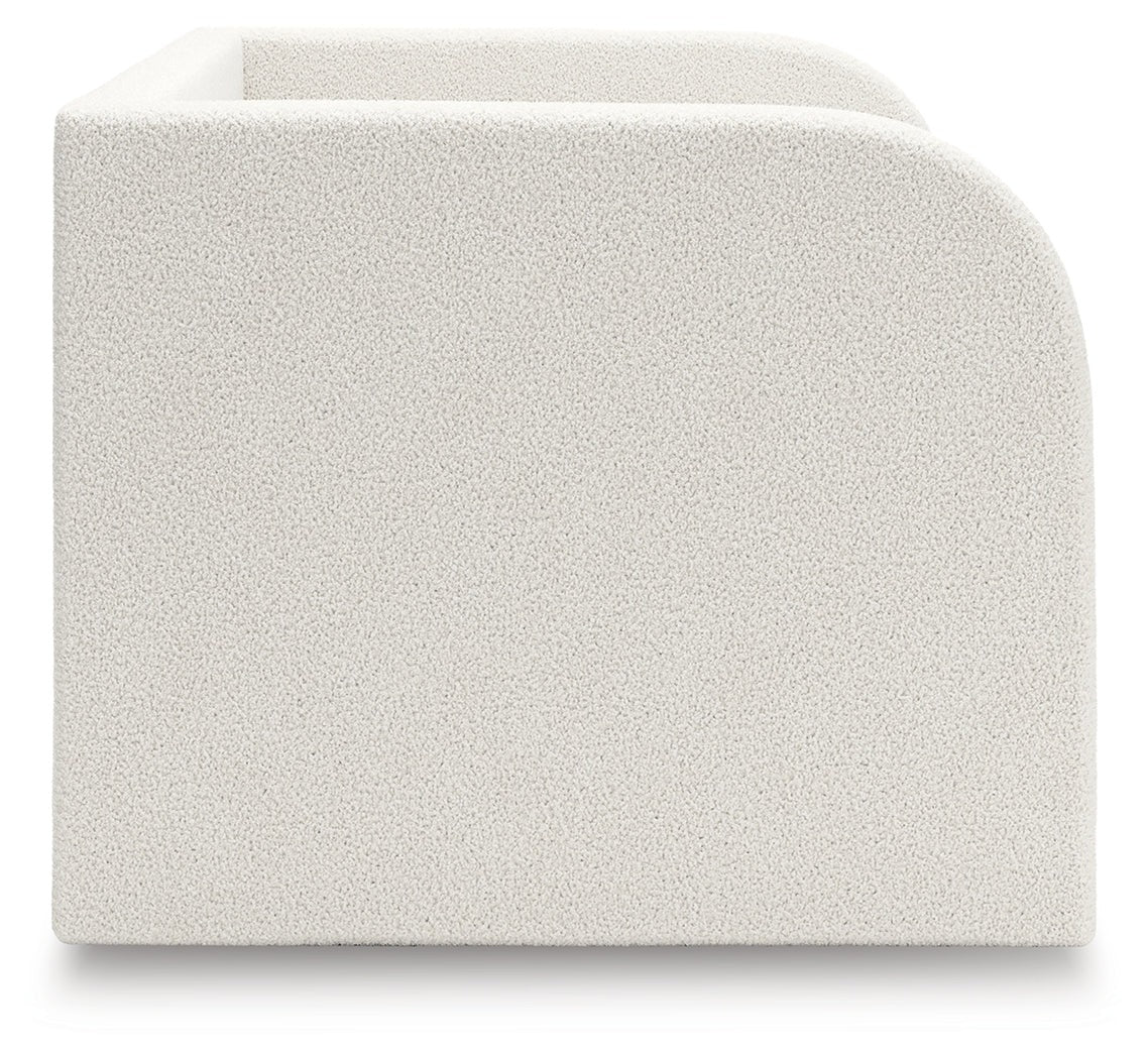 Arloster Tan/White Twin Upholstered Day Bed with Storage