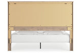 Senniberg Light Brown King LED Panel Bed