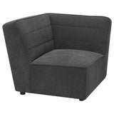 Sunny Dark Charcoal Upholstered 6-Piece Modular Sectional