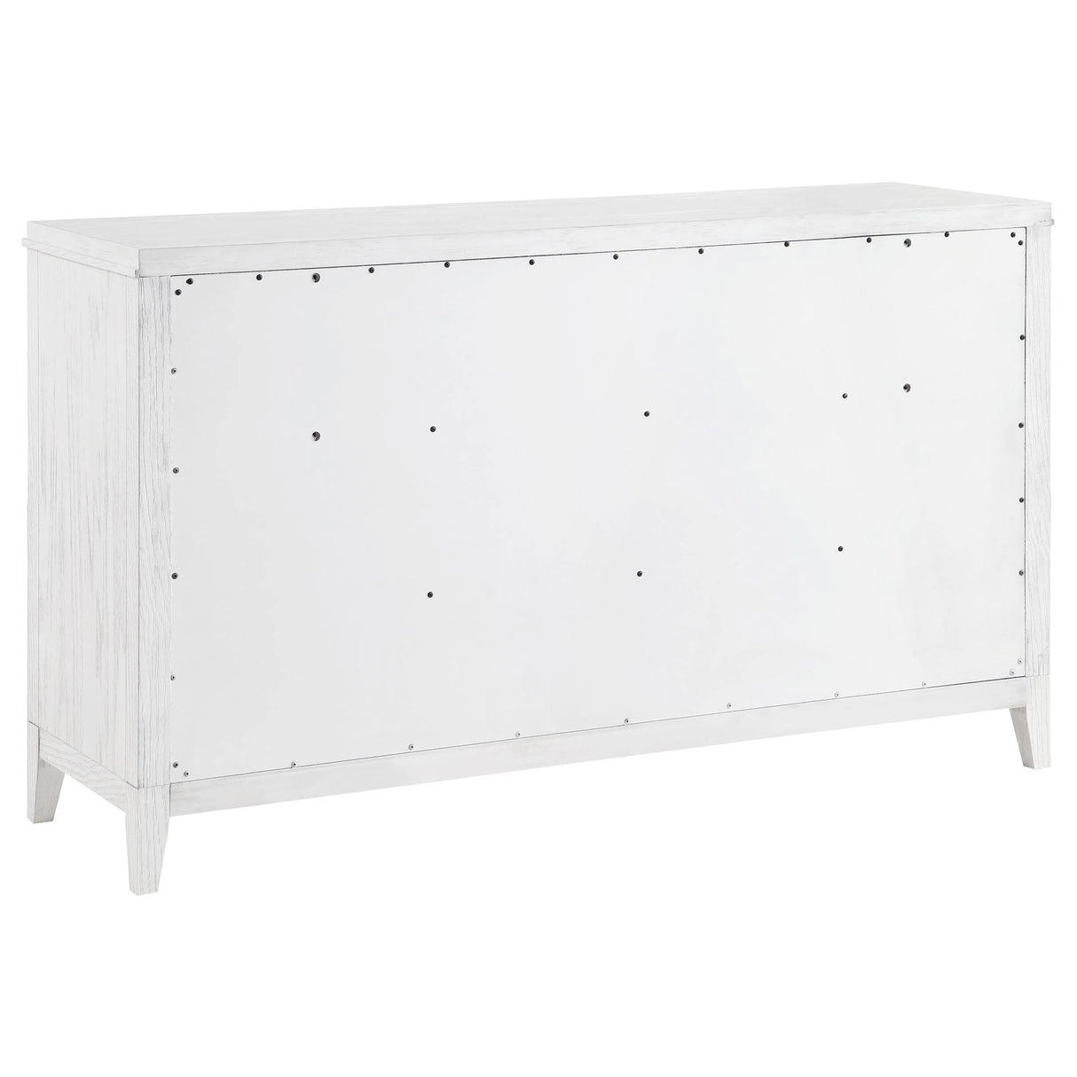 Marielle Distressed White 6-Drawer Bedroom Dresser