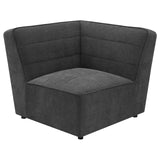 Sunny Dark Charcoal Upholstered 6-Piece Modular Sectional