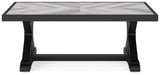 Beachcroft Black/Light Gray Outdoor Coffee Table