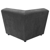 Sunny Dark Charcoal Upholstered 6-Piece Modular Sectional