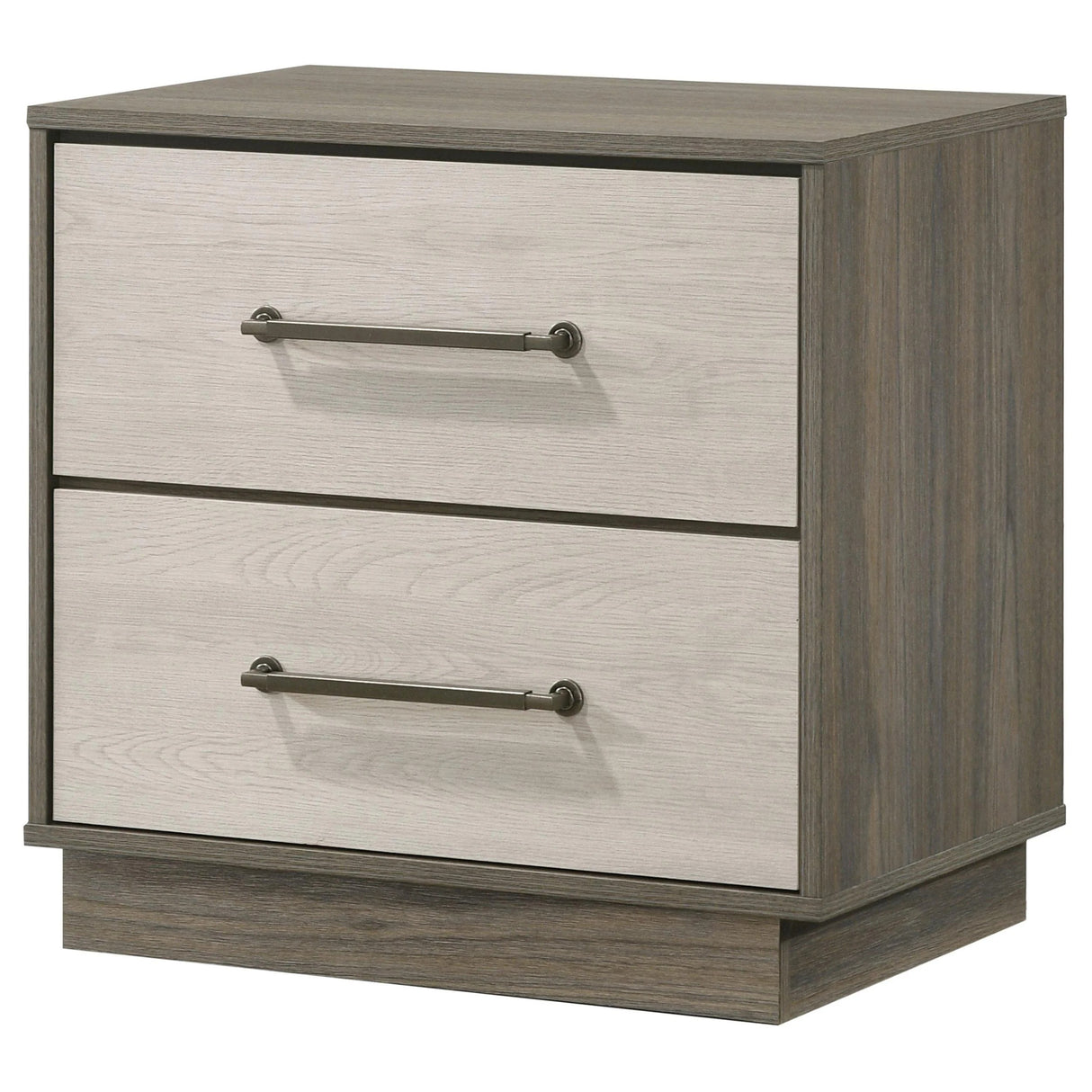 Fenwick Gray Oak 2-Drawer Nightstand