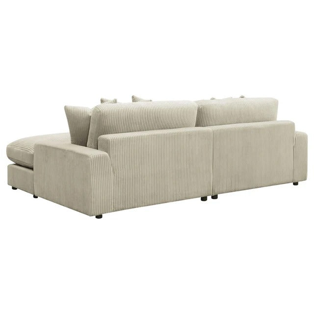 Blaine Sand Upholstered Reversible Sectional Sofa