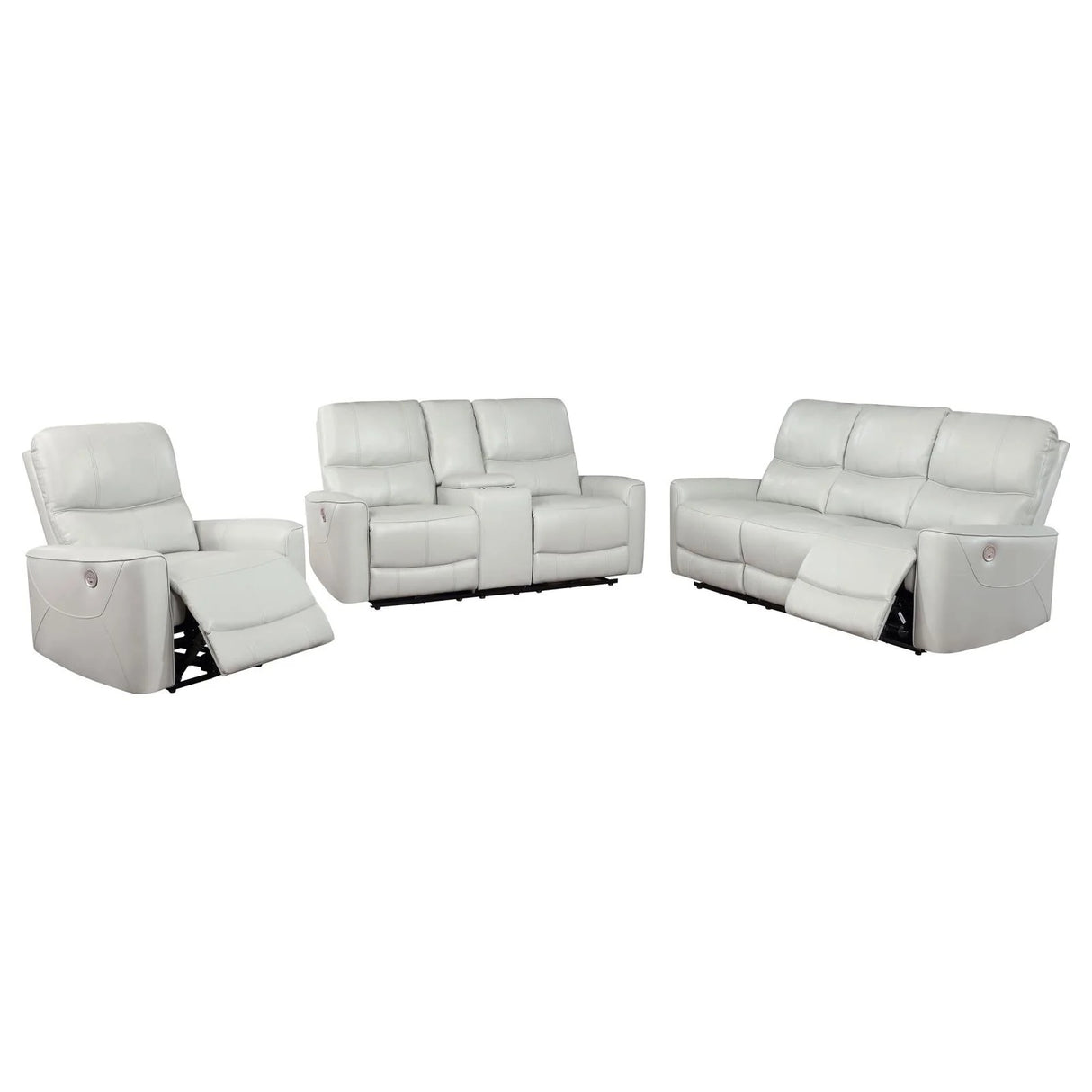 Greenfield Ivory Upholstered Power Reclining Living Room Set