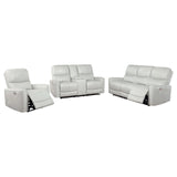 Greenfield Ivory Upholstered Power Reclining Living Room Set