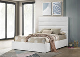 Felicity White Upholstered Full Platform Bed