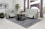 Greenfield Ivory Upholstered Power Reclining Living Room Set