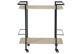 Waylowe Brown/Black Bar Cart