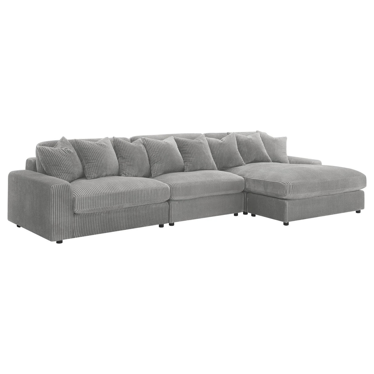 Blaine Fog Upholstered Reversible Sectional