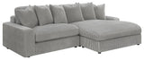 Blaine Fog Upholstered Reversible Sectional