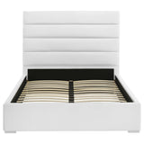 Felicity White Upholstered Full Platform Bed