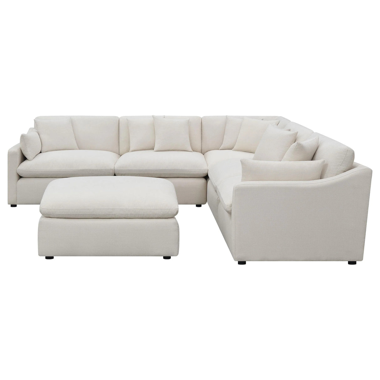 Hobson Ivory 6-piece Upholstered Modular Sectional Sofa