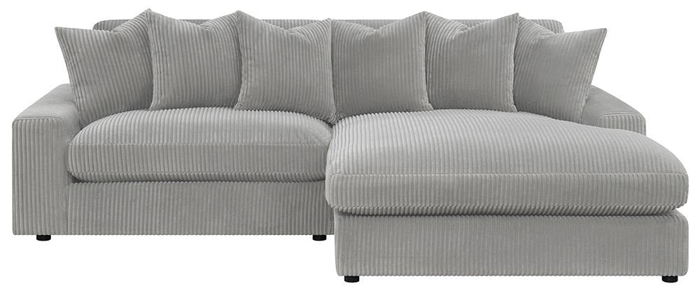 Blaine Fog Upholstered Reversible Sectional