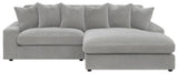 Blaine Fog Upholstered Reversible Sectional