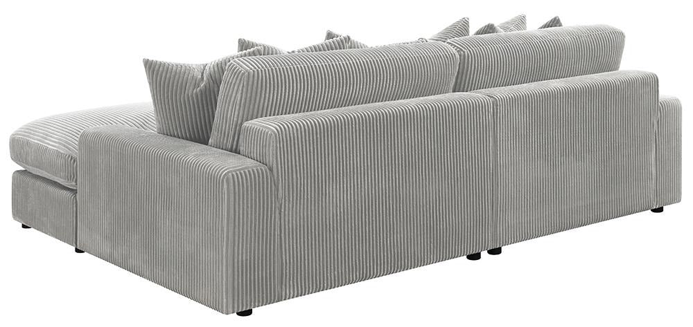 Blaine Fog Upholstered Reversible Sectional