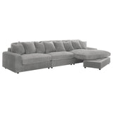 Blaine Fog Upholstered Reversible Sectional