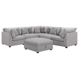 Cambria Gray Upholstered 6-Piece Modular Sectional