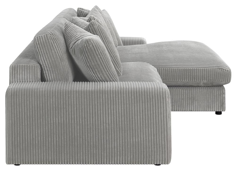 Blaine Fog Upholstered Reversible Sectional