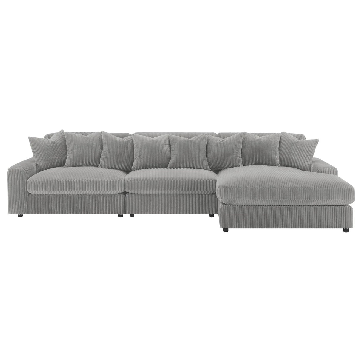 Blaine Fog Upholstered Reversible Sectional