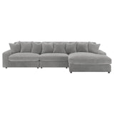 Blaine Fog Upholstered Reversible Sectional