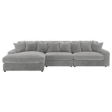 Blaine Fog Upholstered Reversible Sectional