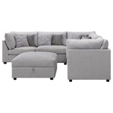 Cambria Gray Upholstered 5-Piece Modular Sectional