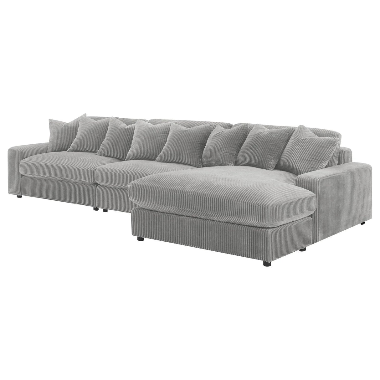 Blaine Fog Upholstered Reversible Sectional