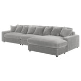 Blaine Fog Upholstered Reversible Sectional