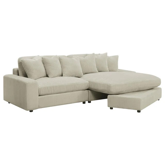 Blaine Sand Upholstered Reversible Sectional Sofa