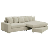 Blaine Sand Upholstered Reversible Sectional Sofa