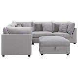 Cambria Gray Upholstered 6-Piece Modular Sectional