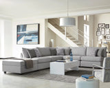 Cambria Gray Upholstered 4-Piece Modular Sectional