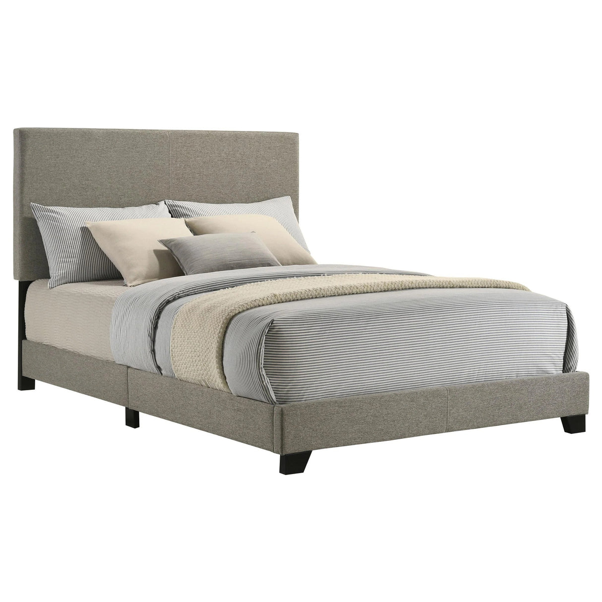 Dorian Taupe Upholstered Full Panel Bed
