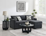 Storey Dark Gray Upholstered Sleeper Sectional Chaise Sofa