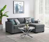 Storey Gray Upholstered Sleeper Sectional Chaise Sofa