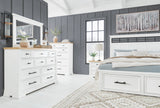 Ashbryn White/Natural Storage Platform Bedroom Set